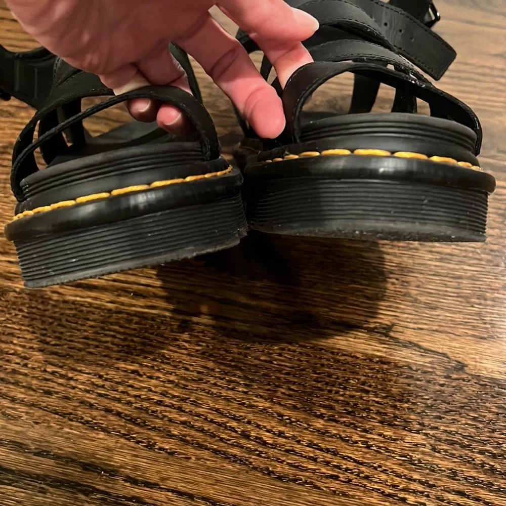 Dr Martens Blaire stewpot sandal in black 6 - Picture 9 of 16